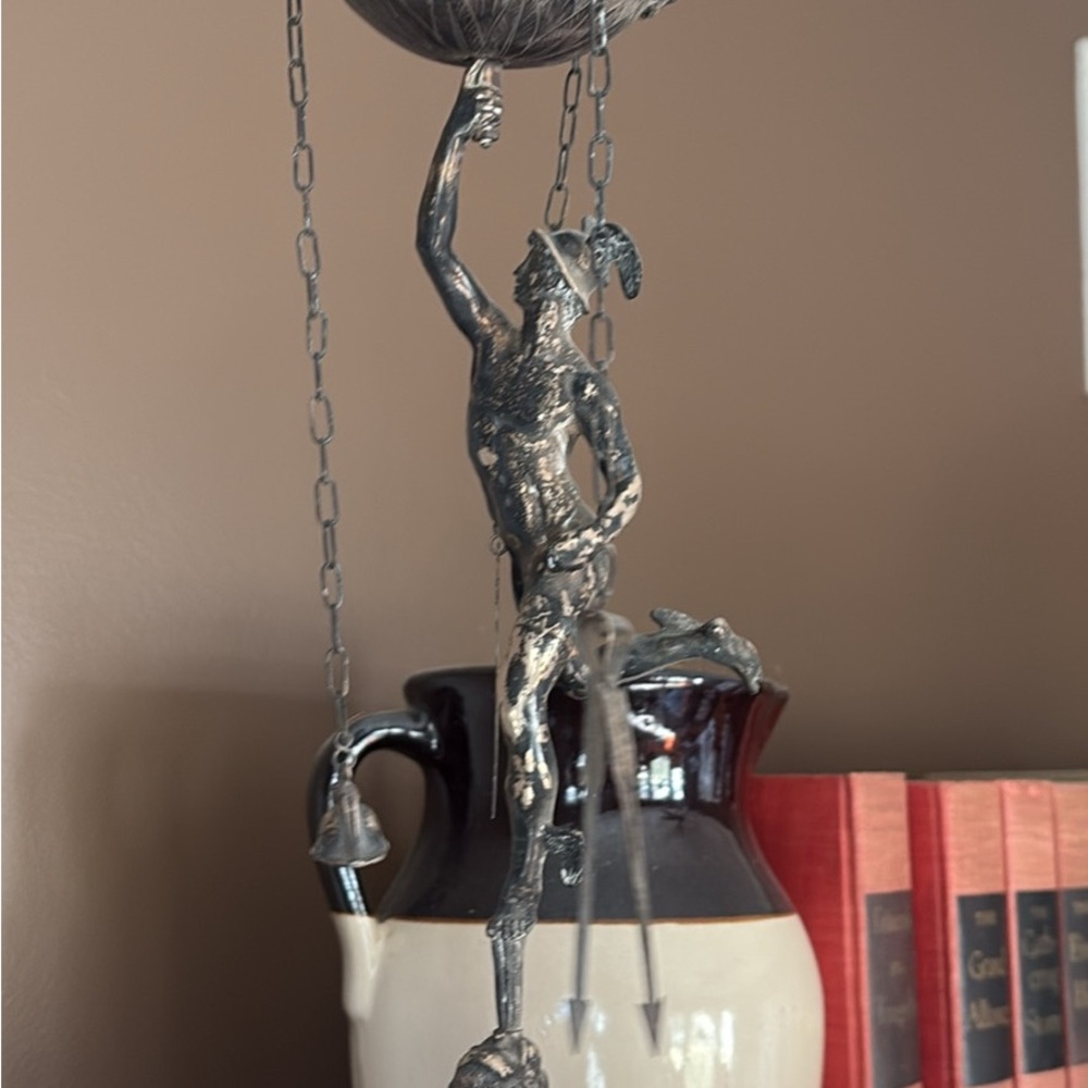 Elegant Silver Hanging Sculpture